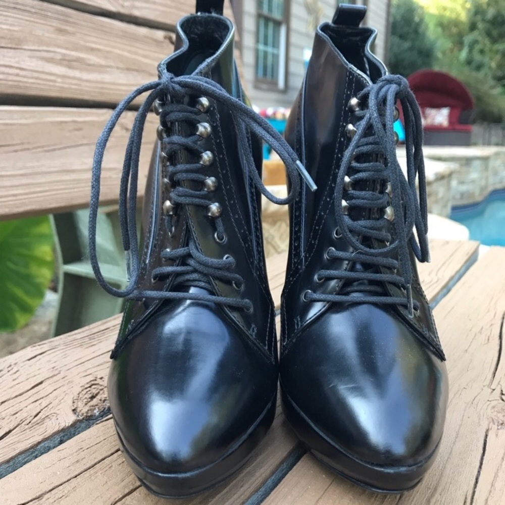 Burberry Whitham 130mm Lace Up High Heel Booties - Picture 2 of 5